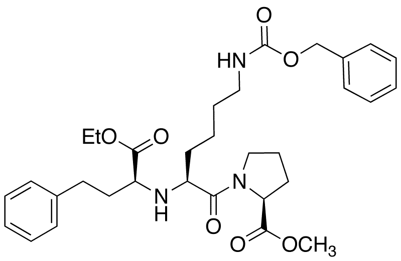 N-Benzyloxycarbonyl (S)-Lisinopril Ethyl Methyl Diester - Chemical structure and product image