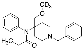 1-Benzyl-4-[N-(1-propanoyl)-N-phenylamino]-4-methoxymethylpiperidine-d3 - Chemical structure and product image