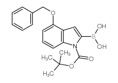 4-Benzyloxy-1-BOC-indole-2-boronic acid - Chemical structure and product image
