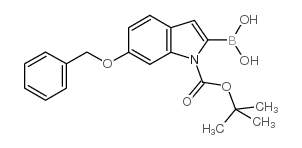6-Benzyloxy-1-BOC-indole-2-boronic acid - Chemical structure and product image
