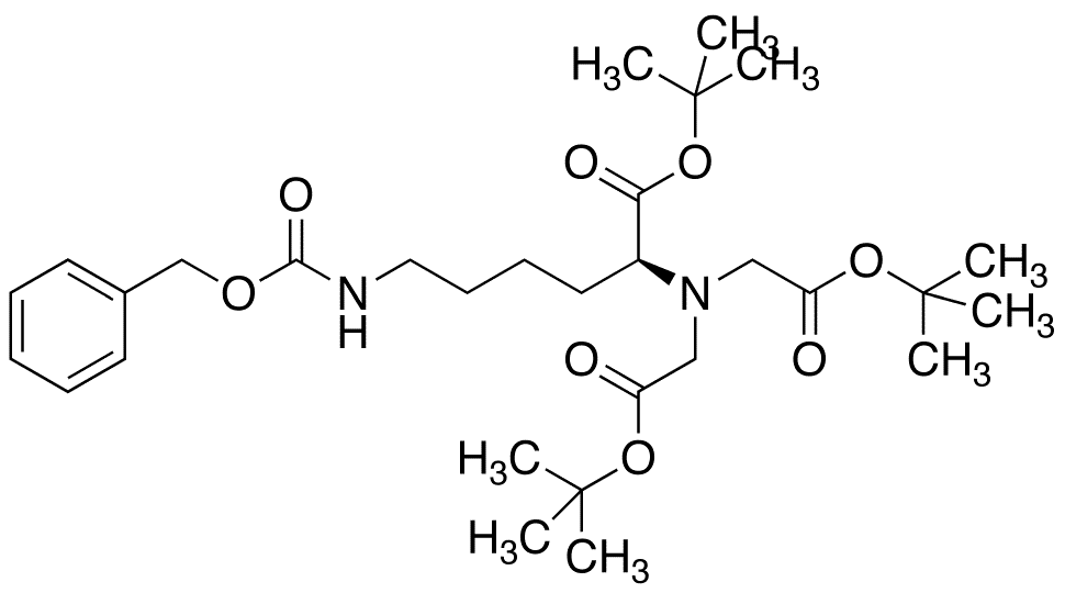 (5S)-N-Benzyloxycarbonyl-N-(5-Amino-1-carboxypentyl)iminodiacetic Acid, Tri-t-butyl Ester - Chemical structure and product image
