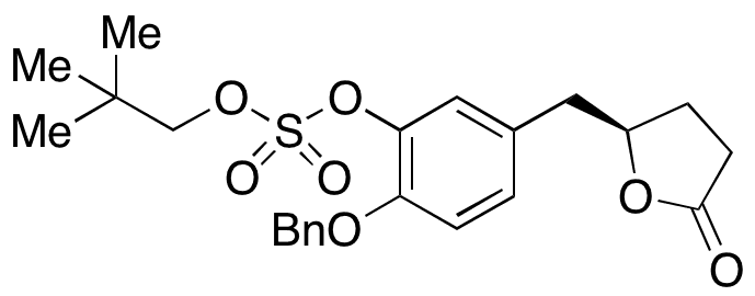 (R)-2-(Benzyloxy)-5-((5-oxotetrahydrofuran-2-yl)methyl)phenyl Neopentyl Sulfate - Chemical structure and product image