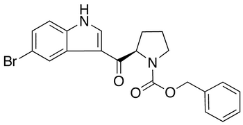 R-3-(N-Benzyloxycarbonylpyrrolidin-2-ylcarbonyl)-5-bromo-1H-indole - Chemical structure and product image