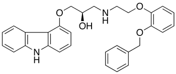 (R)-(+)-2-O-Benzyloxy-2-O-desmethylcarvedilol - Chemical structure and product image