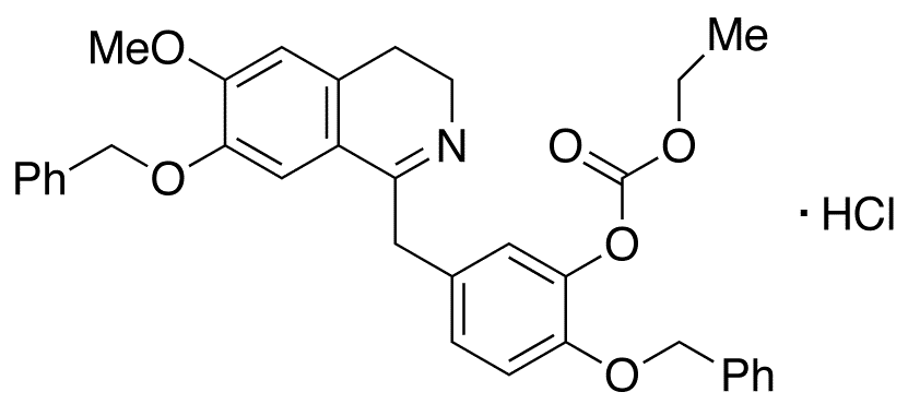 7-Benzyloxy-1-(4-benzyloxy-3-ethoxycarbonyloxybenzyl)-6-methoxy-3,4-dihydroisoquinoline Hydrochloride - Chemical structure and product image
