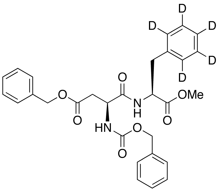 N-Benzyloxycarbonyl-O-benzoyl Aspartame-d5 - Chemical structure and product image