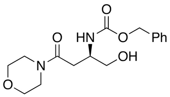 N-Benzyloxycarbonyl-4-[(3R)-3-amino-1-oxo-4-(hydroxy)butyl]morpholine - Chemical structure and product image