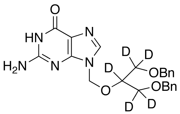 9-[[2-Benzyloxy-1-(benzyloxymethyl)-ethoxy]methyl]guanine-d5 - Chemical structure and product image