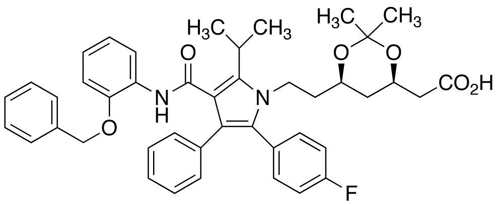2-Benzyloxy Atorvastatin Acetonide - Chemical structure and product image