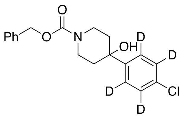 N-Benzyloxycarbonyl-4-(4-chlorophenyl-d4)-4-piperidinol - Chemical structure and product image