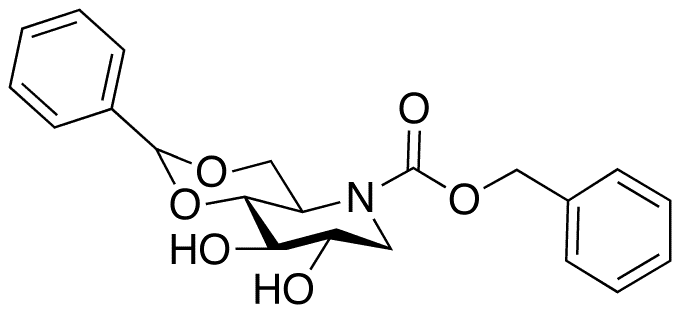 N-Benzyloxycarbonyl-4,6-O-phenylmethylene Deoxynojirimycin - Chemical structure and product image