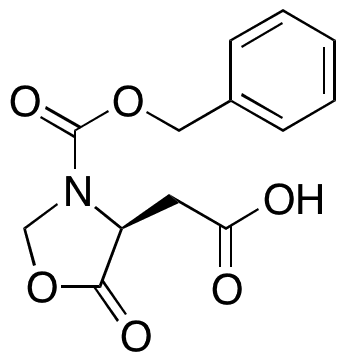 (S)-(+)-3-(Benzyloxyxarbonyl)-5-ox-4-oxazolidineacetic Acid - Chemical structure and product image