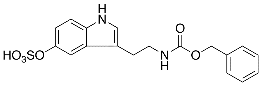 N-Benzyloxycarbonyl Serotonin O-Sulfate Sodium Salt - Chemical structure and product image