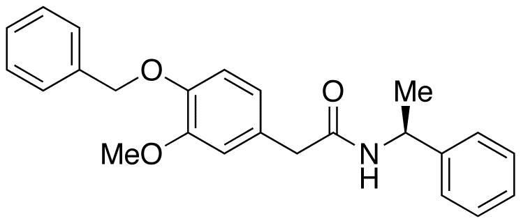 (S)-4-Benzyloxy-3-methoxy-N-(1-phenylethyl)benzeneacetamide - Chemical structure and product image