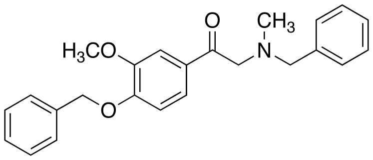 1-[4-Benzyloxy-3-methoxyphenyl]-2-[methyl(phenylmethyl)amino]ethanone - Chemical structure and product image