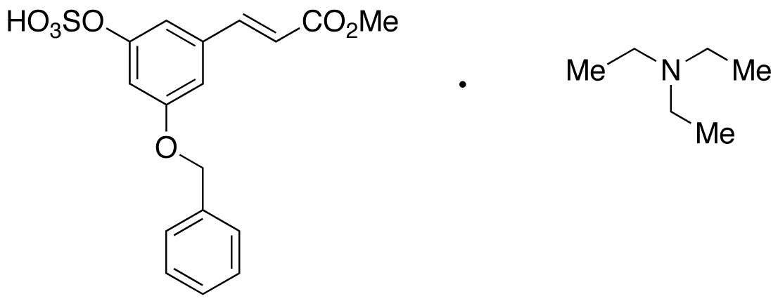 3-Benzyloxy-5-hydroxyphenylpropenoic Acid 3-Sulfate Methyl Ester Triethylamine - Chemical structure and product image