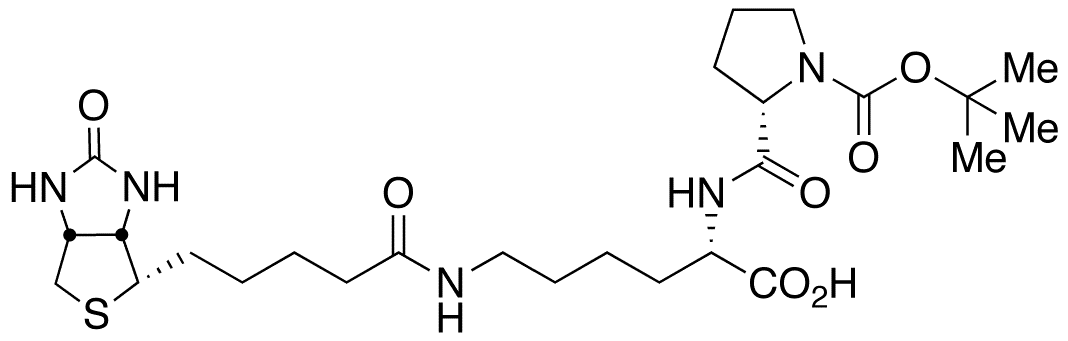 Biocytin-N-(t-boc)-L-proline - Chemical structure and product image
