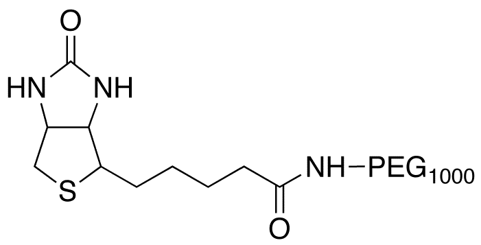Biotinamido Poly(ethylene glycol)1000 - Chemical structure and product image
