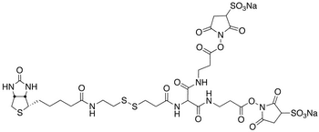 6-[2-Biotinylamidoethyl]-dithiopropionamido]-4,8-diaza-5,7-diketoundecanoic Acid Bis-N-sulfosuccinimidyl Ester Disodium Salt - Chemical structure and product image