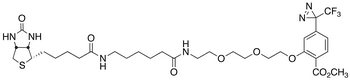2-[2-[2-[2-[6-(Biotinylaminohexanoyl]aminoethoxy]ethoxy]ethoxy]-4-[3-(trifluoromethyl)-3H-diazirin-3-yl]benzoic Acid, Methyl Ester - Chemical structure and product image