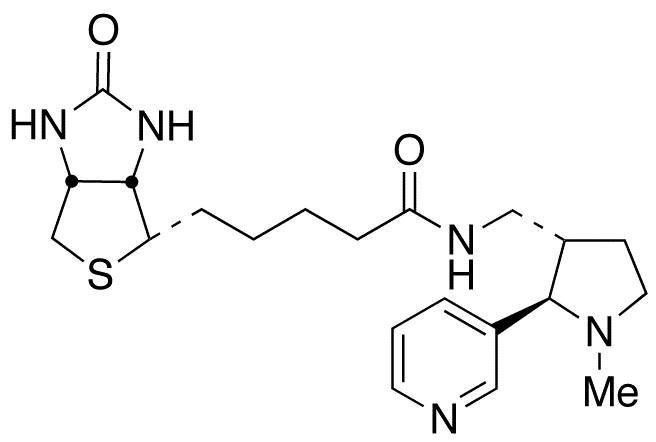 N-Biotinyl trans-3â€™-Aminomethylnicotine(Mixture of Diastereomers)  - Chemical structure and product image