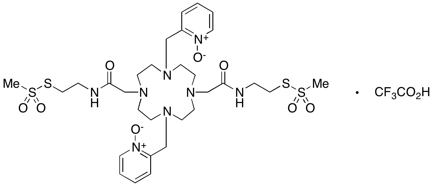 4,10-Bis[(1-oxido-2-pyridinyl)methyl]-1,7-bis[2-(acetylamino)ethylmethanesulfonothioate] Trifluoroacetate Salt (90%) - Chemical structure and product image