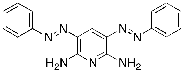 3,5-Bisphenylazo-2,6-diaminopyridine - Chemical structure and product image