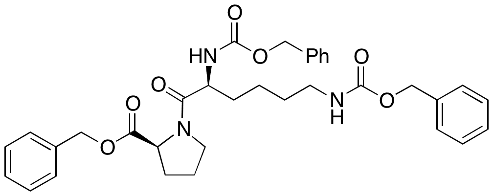 1-[N2,N6-Bis[(phenylmethoxy)carbonyl]-L-lysyl]-L-proline Phenylmethyl Ester - Chemical structure and product image
