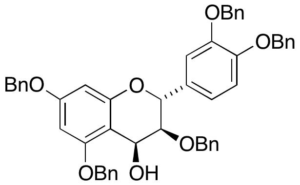 (2R,3S,4S)-2-[3,4-Bis(phenylmethoxy)phenyl]-3,4-dihydro-3,5,7-tris(phenylmethoxy)-2H-1-benzopyran-4-ol - Chemical structure and product image