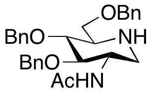 N-[(3S,4R,5R,6R)-4,5-Bis(phenylmethoxy)-6-[(phenylmethoxy)methyl]-3-piperidinyl]acetamide - Chemical structure and product image