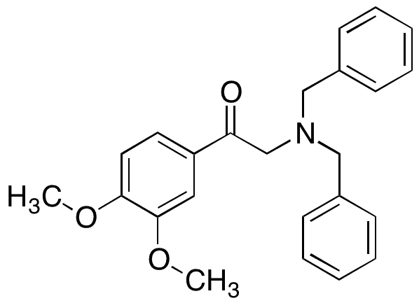 2-[Bis(phenylmethyl)amino]-1-(3,4-dimethoxyphenyl)-ethanone - Chemical structure and product image