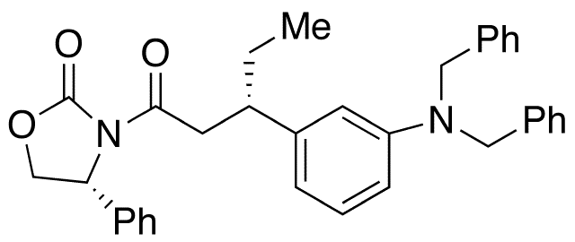 [R-(R,S)]-3-[3-[3-[Bis(phenylmethyl)amino]phenyl]-1-oxopentyl]-4-phenyl-2-oxazolidinone - Chemical structure and product image