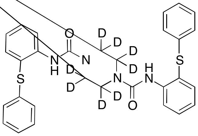 N1,N4-Bis[2-(phenylthio)phenyl]-1,4-piperazine-d8-dicarboxamide - Chemical structure and product image