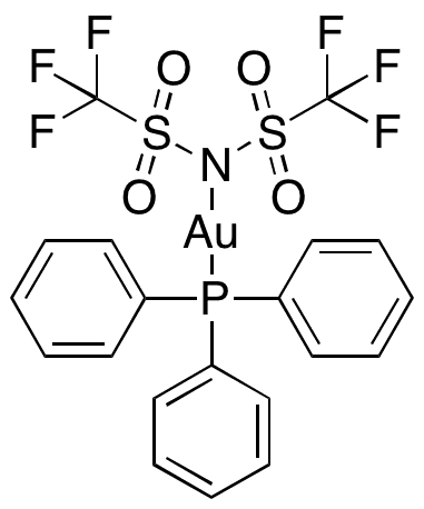 [Bis(trifluoromethanesulfonyl)imidato](triphenylphosphine)gold(I) - Chemical structure and product image