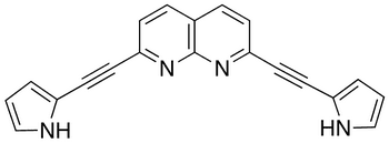 2,7-Bis-(1H-pyrrol-2-yl)ethynyl-1,8-naphthridine - Chemical structure and product image