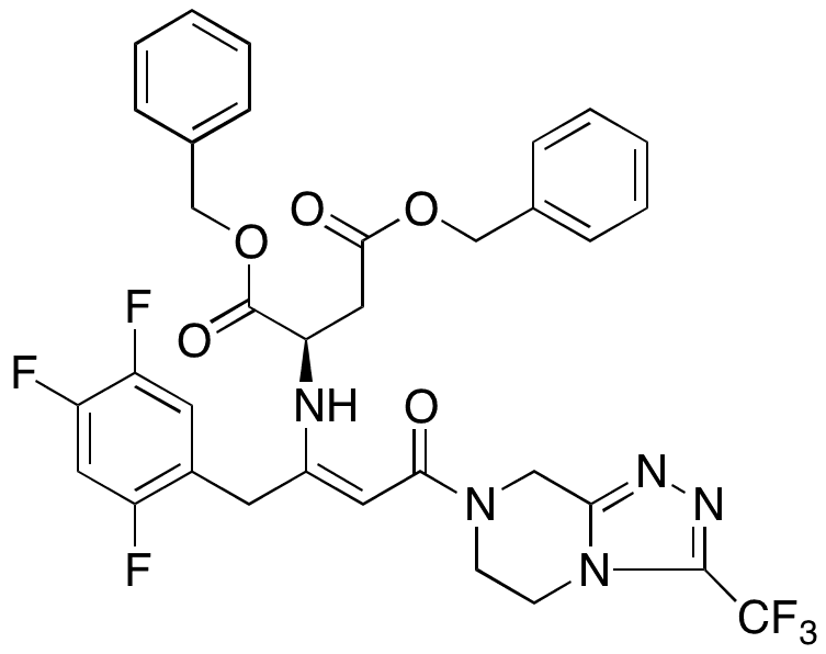 Bis-benzyl Sitagliptin Maleate Adduct - Chemical structure and product image