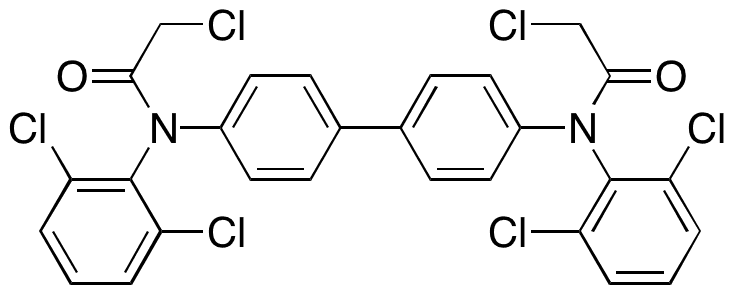 N,N-([1,1-Biphenyl]-4,4-diyl)bis(2-chloro-N-(2,6-dichlorophenyl)acetamide) - Chemical structure and product image