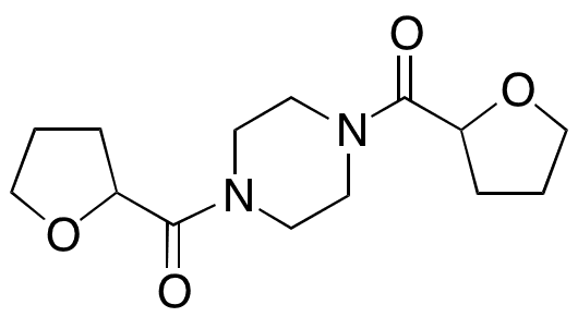 1,4-Bis[(tetrahydro-2-furanyl)carbonyl]-piperazine - Chemical structure and product image