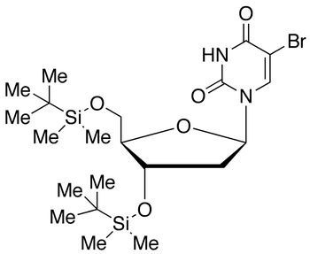 3,5-Bis-O-(tert-butyldimethylsilyl)-5-bromo-2-deoxyuridine - Chemical structure and product image