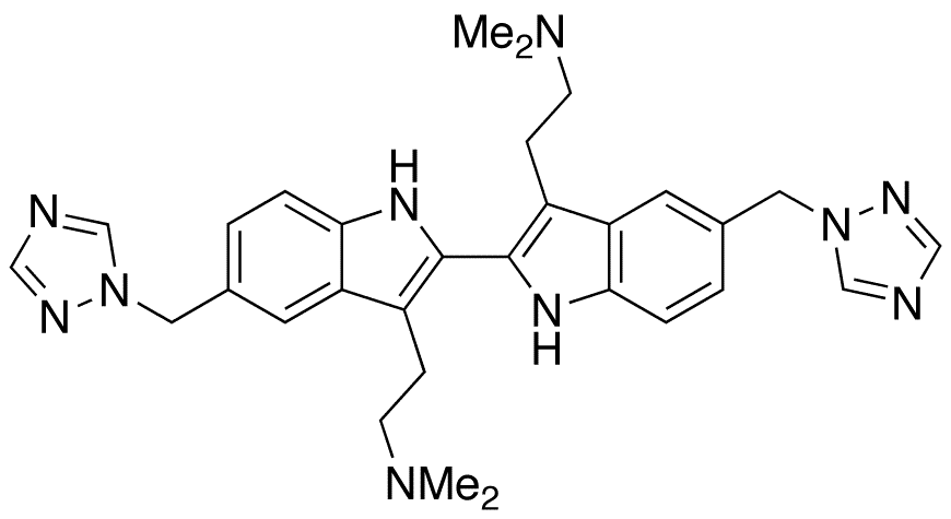 2,2-(5,5-Bis((1H-1,2,4-triazol-1-yl)methyl)-2,2-bi(1H-indole)-2,2-diyl)bis(N,N-dimethylethanamine) - Chemical structure and product image