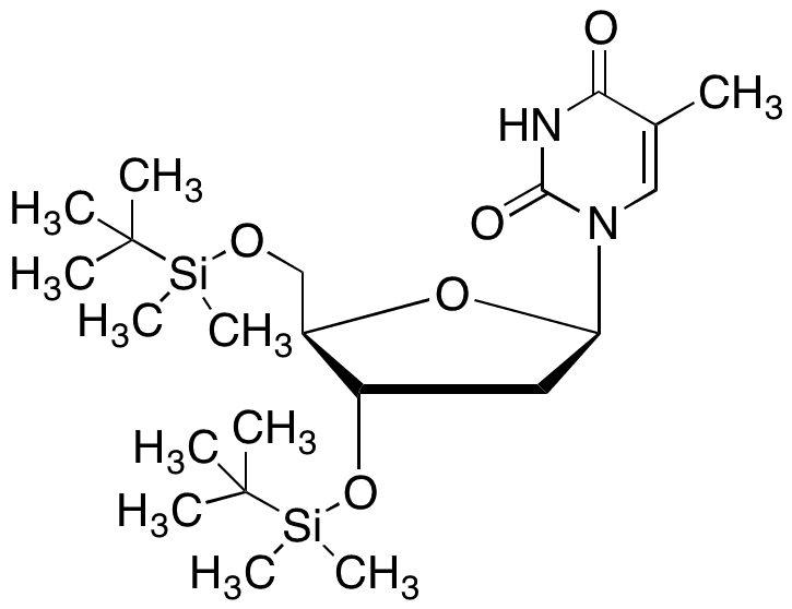 3,5-Bis-O-[(1,1-dimethylethyl)dimethylsilyl]thymidine - Chemical structure and product image