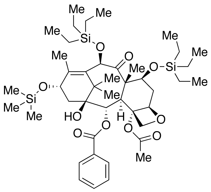 7,10-Bis[O-(triethylsilyl)]-10-deacetyl-13-O-trimethylsilyl Baccatin III - Chemical structure and product image