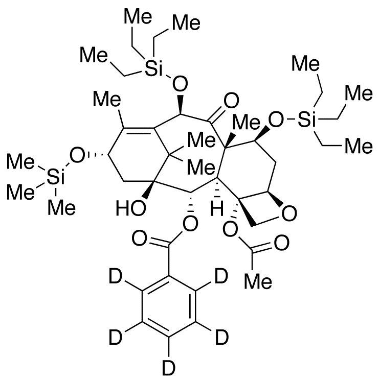 7,10-Bis[O-(triethylsilyl)]-10-deacetyl-13-O-trimethylsilyl Baccatin III-d5 - Chemical structure and product image