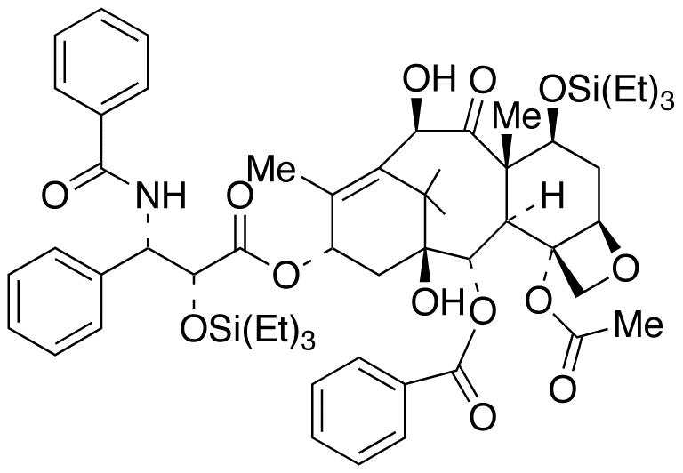 2,7-Bis-O-(Triethylsilyl) 10-Desacetyl Paclitaxel - Chemical structure and product image
