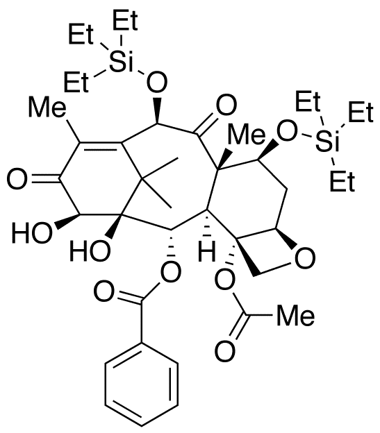 7,10-Bis-O-triethylsilyl-10-deacetyl-14beta-hydroxy-13-oxo Baccatin III - Chemical structure and product image