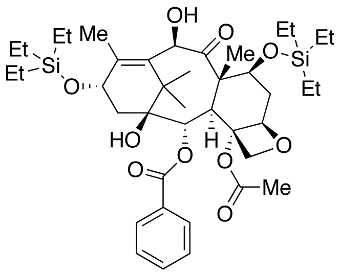 7,13-Bis-O-(triethylsilyl)-10-deacetyl Baccatin III - Chemical structure and product image
