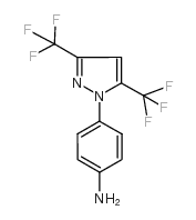 4-(3,5-Bis(trifluoromethyl)-1h-pyrazol-1-yl)phenylamine - Chemical structure and product image