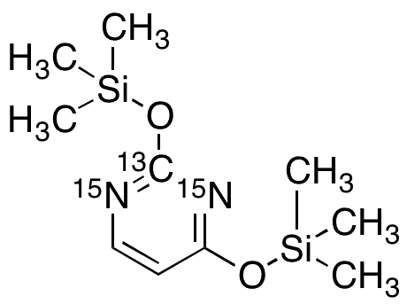 2,4-Bis((trimethylsilyl)oxy)pyrimidine-13C,15N2 - Chemical structure and product image