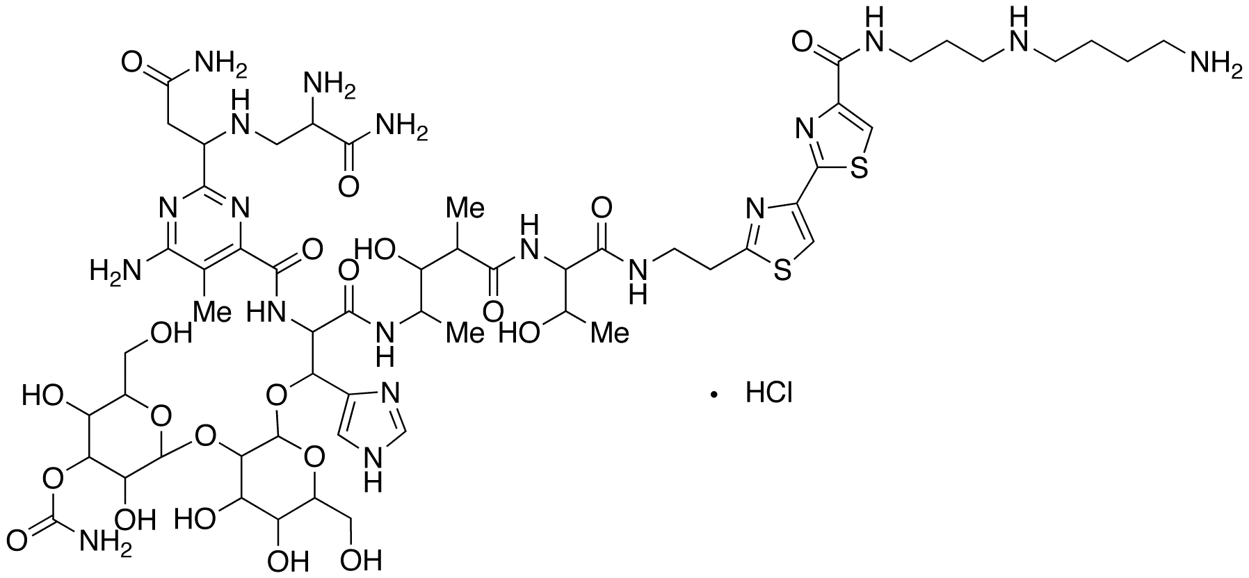 Bleomycin A5 Hydrochloride Salt - Chemical structure and product image