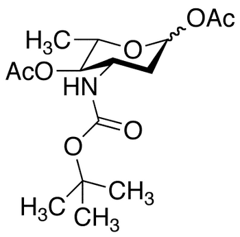 N-Boc-L-acosamine Diacetate (2:1 alpha:beta Mixture) - Chemical structure and product image